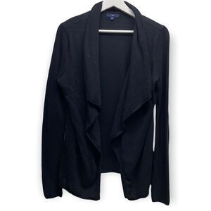 Gap Black Drape collar open front cardigan size Medium